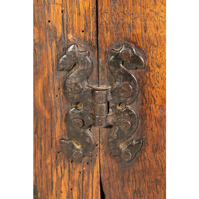 Antique William and Mary Style Oak Cabinet For Sale - Image 9 of 13