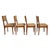 1970s Set of 4 Danish Modern Dining Chairs Teak Frame Tweed Upholstery Mid Century For Sale - Image 9 of 16