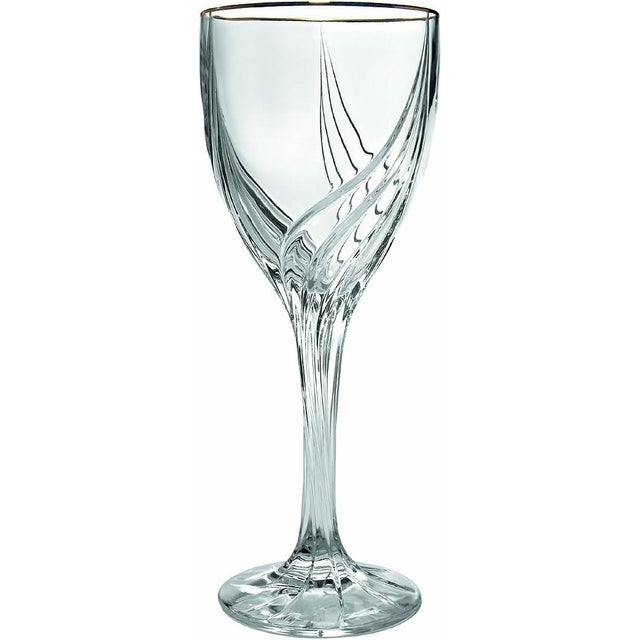 Lenox Set of Lenox Debut Gold-Rimmed Crystal Glasses - 14 Pieces - Water, Wine and Champagne For Sale - Image 4 of 13