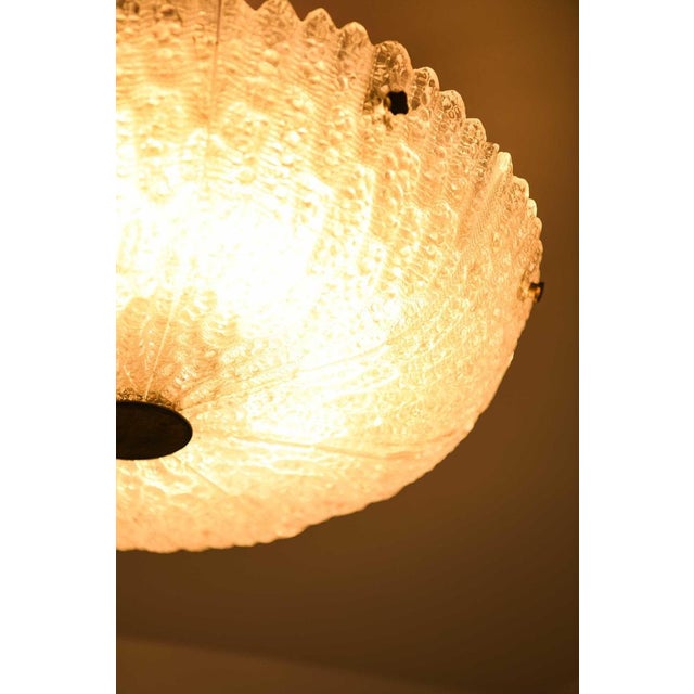 Metal Scandinavian Modern Ceiling Lamp in Brass and Glass attributed to Carl Fagerlund, 1960s For Sale - Image 7 of 9