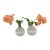Round Clear Petite Bud-Vases - Set of 2 (Flowers not included) Size:3"D x 4.25"H