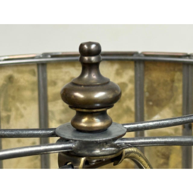 Ken Fulk Art Deco Inspired Antiqued Mirrored + Bronze-Tone Metal Table Lamps, Pair For Sale In San Francisco - Image 6 of 12
