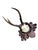 Roe deer trophy mountd on a wood plaque with oak leaves and acorns.