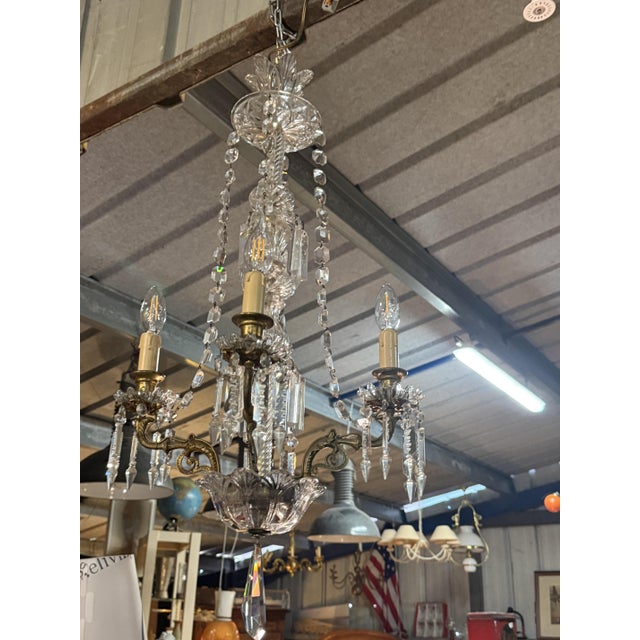 Crystal 4-Light Chandelier from Baccarat For Sale - Image 6 of 7