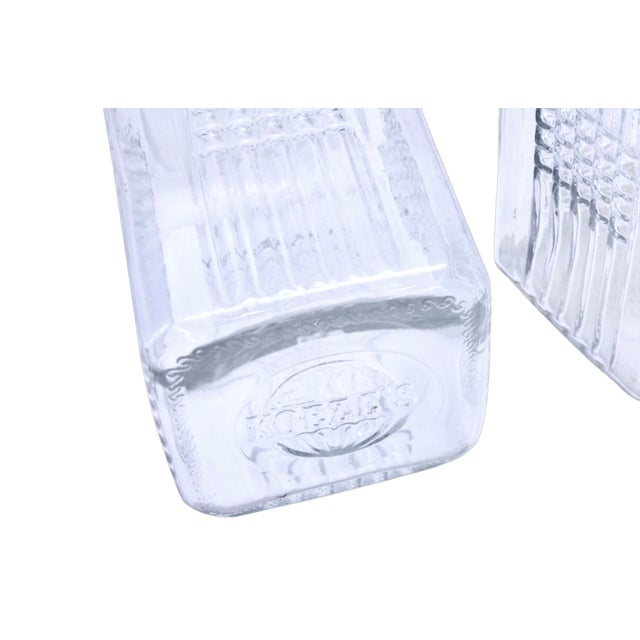 1980s Glass Canister Jars - A Pair For Sale - Image 5 of 5