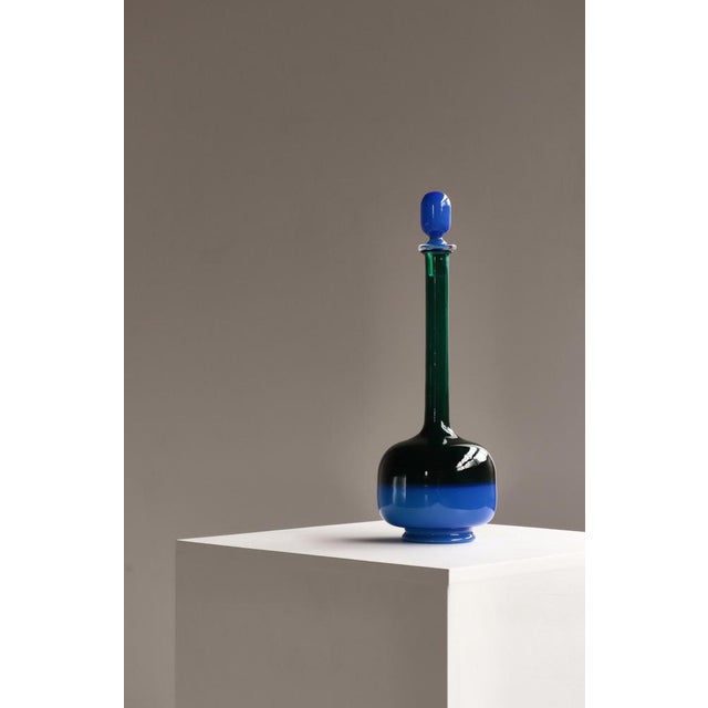 Vintage Italian Art Glass Bottle by Gio Ponti for Venini, 1950s For Sale - Image 14 of 15
