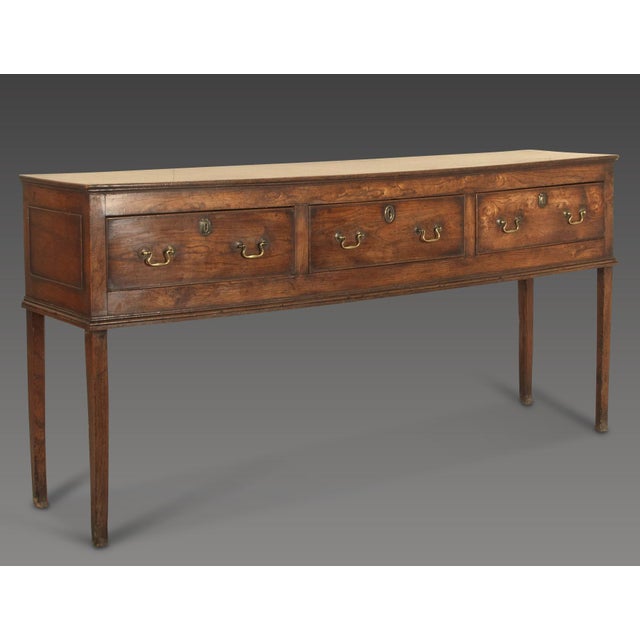 Antique Georgian Elm Dresser, 1760 For Sale - Image 3 of 16
