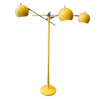 Yellow Three Arm George Kovacs Standing Lamp For Sale