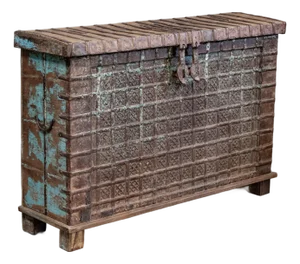 Antique Carved & Painted Rajasthani PitaraStorage Chest