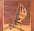 Mid-Century Modern Vintage Framed Handmade Inlay Marquetry Picture - Sailboat For Sale - Image 3 of 5