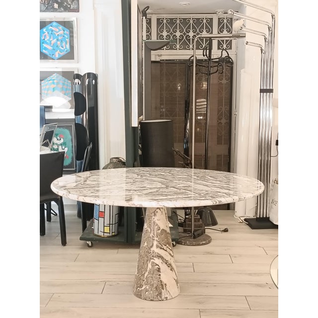 Angelo Mangiarotti M1 Round Marble Dining Table by Angelo Mangiarotti for Skipper, Italy, 1970s For Sale - Image 4 of 18