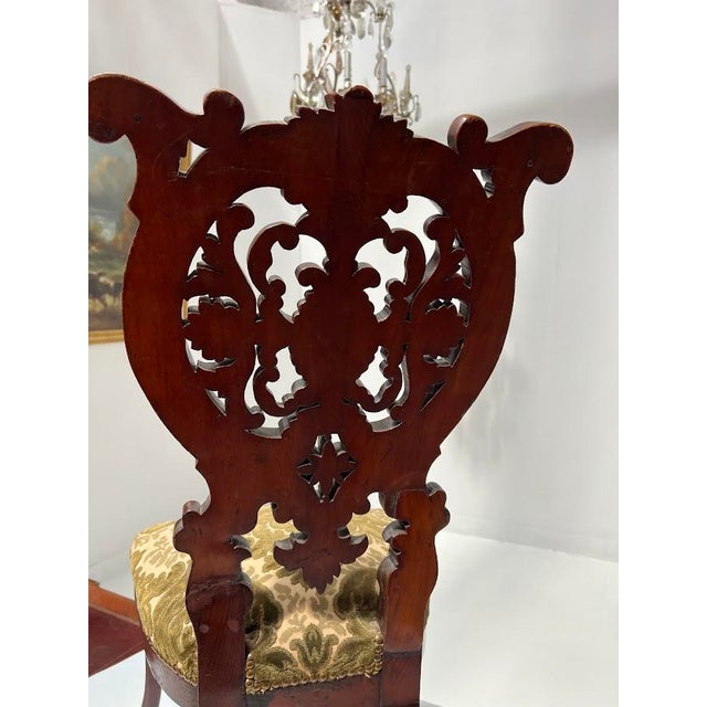 Wood Napoleon III Chaise Lounge in Carved Mahogany, 1800s For Sale - Image 7 of 15