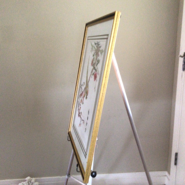 1930s Asian Silk Embroidery Panel Featuring Fairy Birds, Peonies For Sale - Image 4 of 12