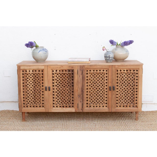 A signature staple of our Jali Collection, this 72-inch sideboard is a masterclass in architectural heritage and...