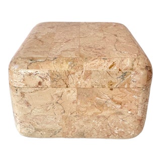 Vintage Tessellated Stone Box by Renoir For Sale