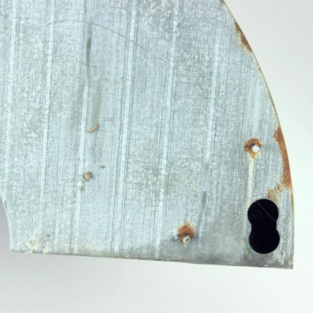 Amazing piece of vintage wall art. An industrial letter made of zinc sheet. Original sign used until recently in a factory...