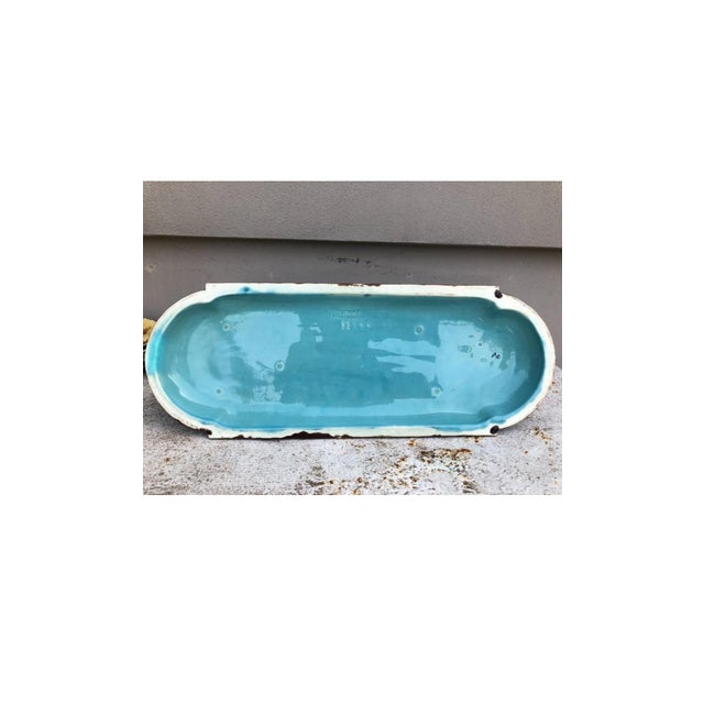 Brown 19th Century Large Majolica Jardiniere With 2 Ducks Sarreguemines For Sale - Image 8 of 9