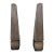 Pair of Chesneys Oxidized Steel Andirons For Sale