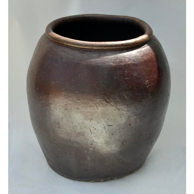 Chinese Antique Chinese Ceramic Storage Jar For Sale - Image 3 of 6