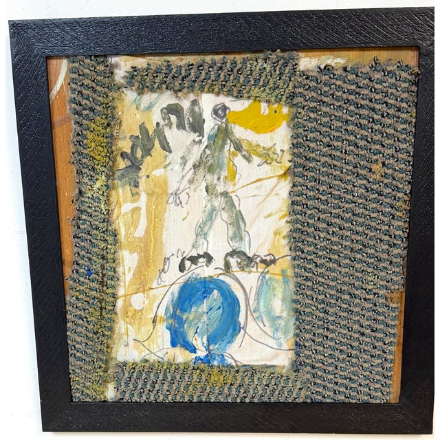 Purvis Young "Walking on the World" Mixed-Media Assemblage on Found Wood A compelling and deeply symbolic mixed-media...