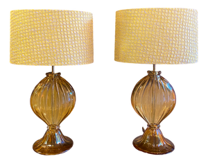 Murano Glass Table Lamps, Italy, 1965, Set of 2