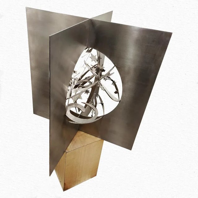 Galaxy 2 Steel Sculpture by Angelo Rinaldi, 2010 For Sale - Image 3 of 12