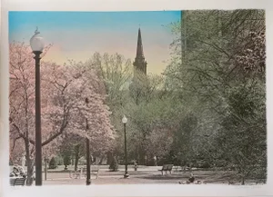 1980s "The Old North Church, Boston Common" Hand-Printed and Numbered Cityscape Photograph Boston Mass.