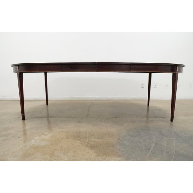 Stickley Vintage Stickley Federal Style Inlaid Mahogany Dining Room Table For Sale - Image 4 of 18