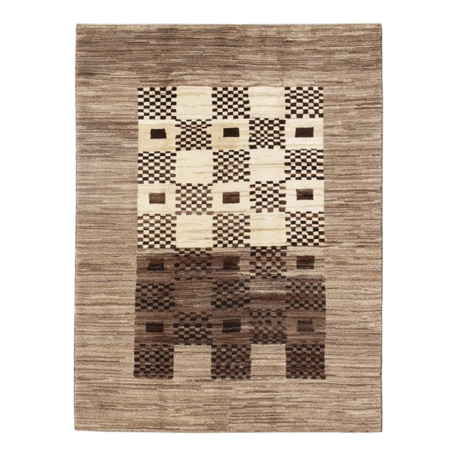 Pasargad N Y Genuine Persian Gabbeh Rug - 4′11″ × 6′6" For Sale