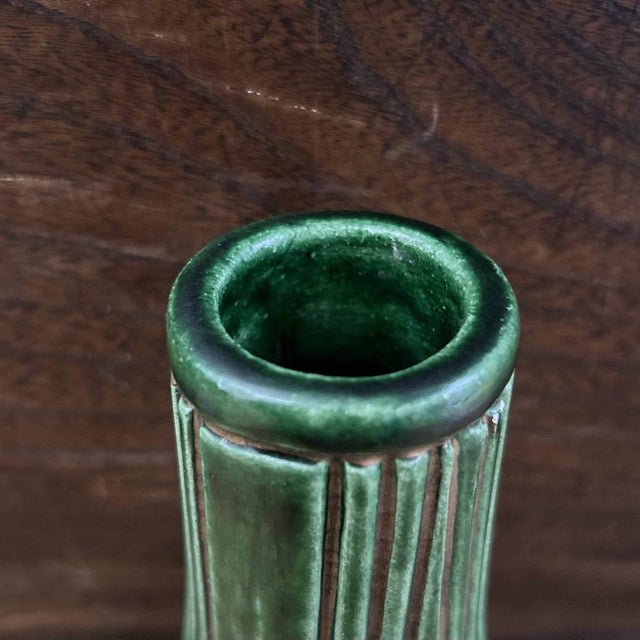 Green Mid-Century Ikebana Vase, Japan, 1930s For Sale - Image 8 of 14