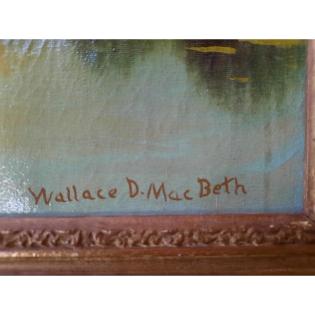American Wallace D. MacBeth (American/Scottish, 20th Century) Vintage Landscape Oil Painting For Sale - Image 3 of 4