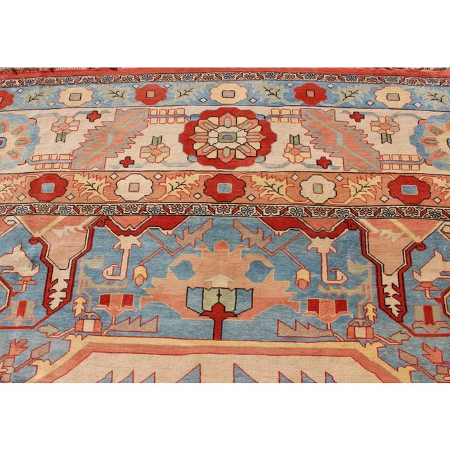 1990s Very Large Serapi Rug With Medallion on a Cream Background Keivan Woven Arts 16'9"x28'8" For Sale - Image 5 of 12
