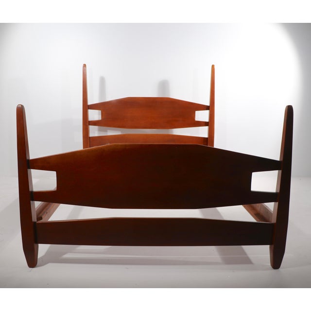Full Size Cushman Maple Bed Attributed to Herman DeVries For Sale - Image 4 of 11