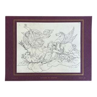Vintage French 1953 Neoclassical Style Louis David Print For Sale