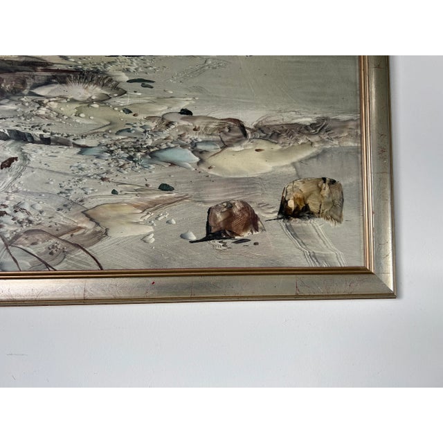 1980's Geoffrey Smith " April Cove Silence " Oil Painting, Framed For Sale - Image 9 of 13