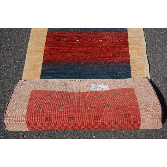 Red Fine Quality Approx. 3x6 Tribal Wool Runner Area Rug For Sale - Image 8 of 8