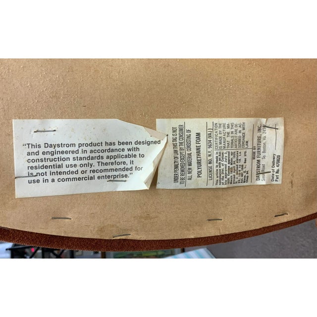 Daystrom Furniture Mid Century Chrome and Wicker Swivel Vanity/Desk Chair For Sale - Image 12 of 12