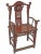 Antique Chinese Red Armchairs With Detailed Carving - a Pair For Sale - Image 4 of 10