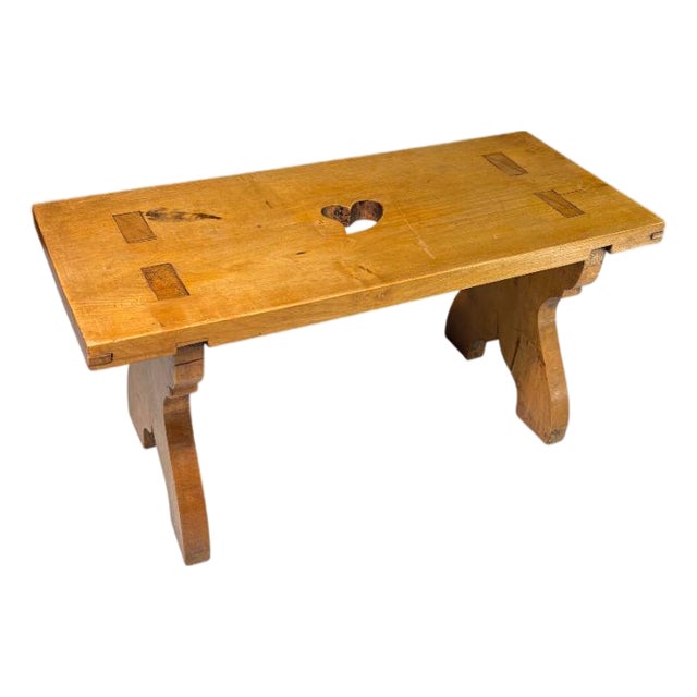 Vintage Footstool in Wood For Sale