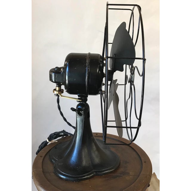 Metal Vintage Art Deco 1937 Emerson Seabreeze Electric Fan For Sale - Image 7 of 8