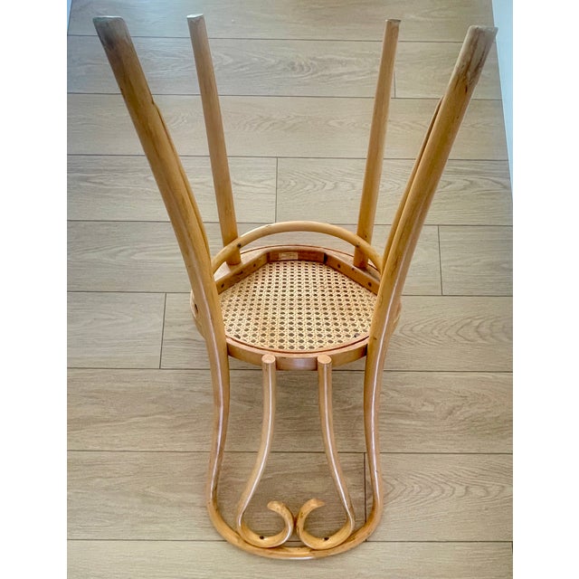 Vintage Thonet Bentwood & Cane Sweetheart Bistro Chair Radomsko Factory For Sale - Image 10 of 12