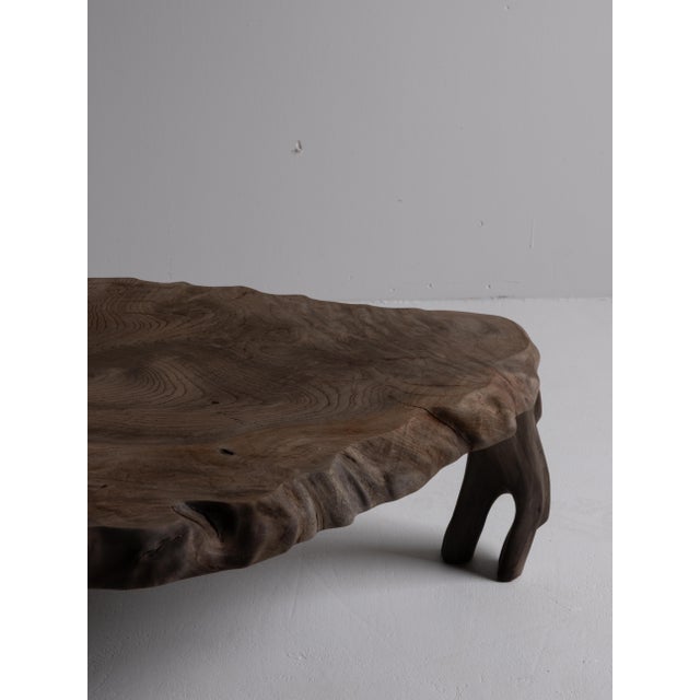 Japanese Antique Brutalist Low Table 1900s-1940s / Side Table Wabi Sabi For Sale - Image 12 of 18