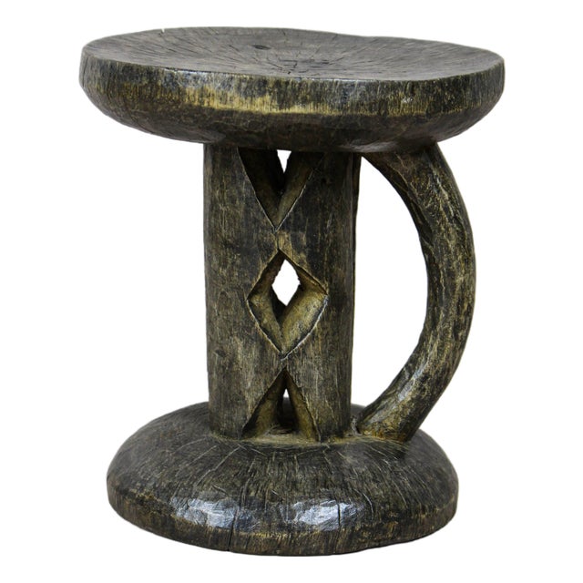 Tonga Stool in Wood For Sale