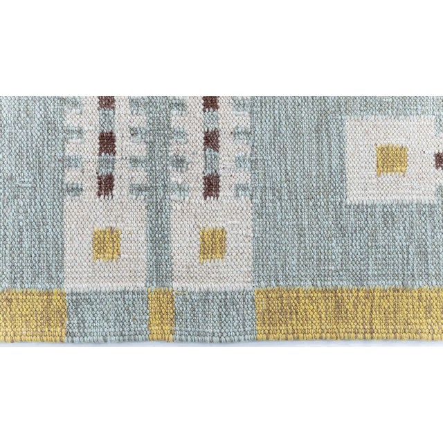 Mid-Century Modern Modern Scandinavian Geometric Cream Flatweave Rug "Jetty" by Doris Leslie Blau For Sale - Image 3 of 8