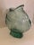 Mid-Century’s Carp Fish Open Mouth Pressed Clear Green Glass Vase H 9” x W 8” x D 3” Perfect condition.