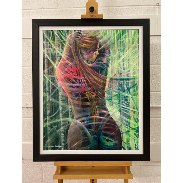 Textile Contemporary Figurative Painting of Female Figure by British Artist 2020 For Sale - Image 7 of 14