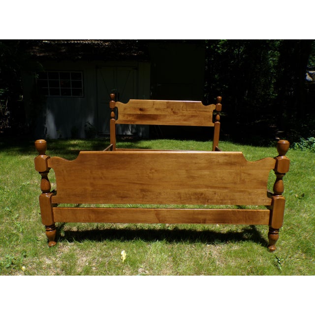 Vintage Solid Maple Full Double Bed Sterlingworth Furniture For Sale - Image 12 of 16