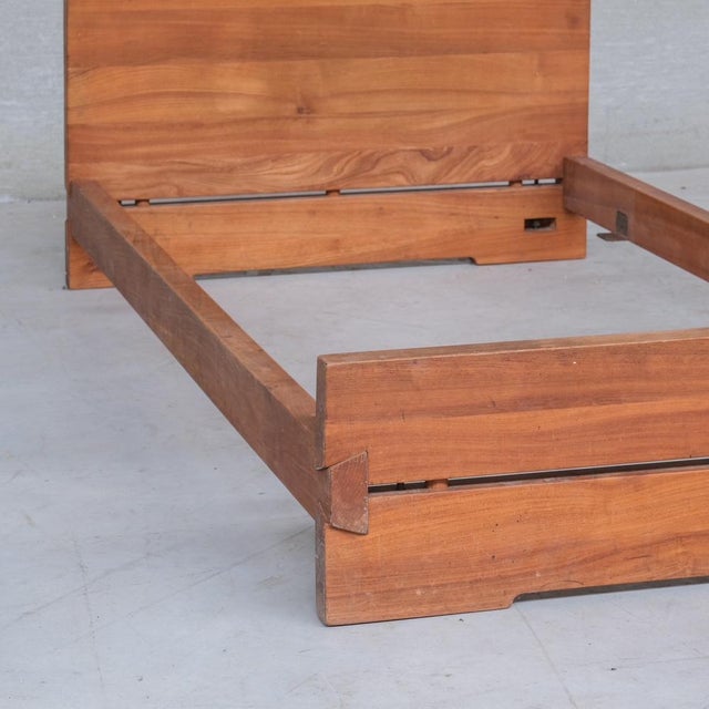 Mid-Century L02A Single Bed in Elm by Pierre Chapo For Sale - Image 3 of 13