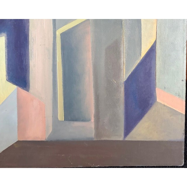 Mid Century Abstract Painting = a City For Sale In New York - Image 6 of 7
