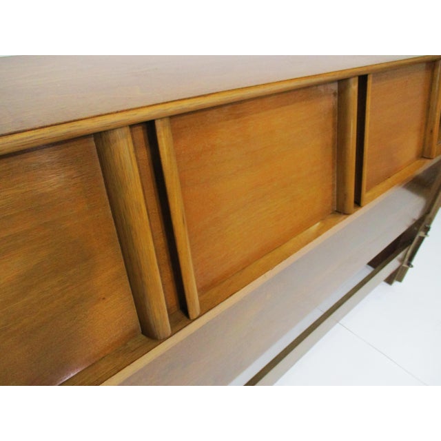 King Mid Century Walnut Headboard by Dixie Furniture For Sale - Image 13 of 16